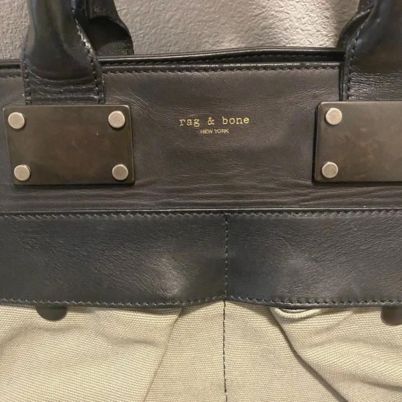 Rag & Bone Leather-Trimmed Canvas Pilot Bag - Picture 3 of 8